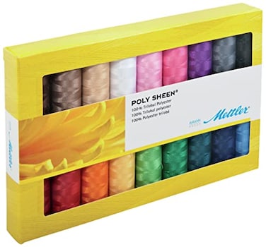 Mettler Polysheen Polyester Machine Embroidery Thread Gift Set Kit Multicoloured per pack of 18