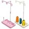 Vuzvuv 2 Pack Thread Holders Embroidery Sewing Machine Organizer 3Spool Thread Rack Suitable for Beginners Adults WhitePink