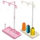 Vuzvuv 2 Pack Thread Holders Embroidery Sewing Machine Organizer 3Spool Thread Rack Suitable for Beginners Adults WhitePink