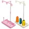 Vuzvuv 2 Pack Thread Holders Embroidery Sewing Machine Organizer 3Spool Thread Rack Suitable for Beginners Adults WhitePink