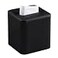 MEIBOOCH PU Leather Tissue Box Cover with Magnetic Closure Square Tissue Box Holder with Rounded Edges Design Black Square