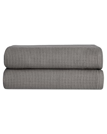 Cozy Earth Waffle Bath Sheets 60 Cotton 40 Viscose from Bamboo Bath Sheets 40 x 65 Inches Soft Absorbent Terry Reversible Mini Textured Waffle Weave Pattern 2 Pack