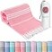 Antfuny Turkish Beach Towels Vacation Essentials Quick Dry Sand Free Soft Absorbent Extra Large XL Big Blanket Adult Pool Towel Lightweight Thin Sandless Fast Drying Compact No Sand Packable Foldable