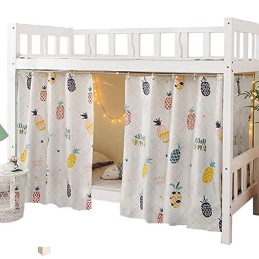 Qubanda Dorm Bottom Bunk Blackout Privacy Bed Curtains Bed Canopy Shading Dustproof Breathable Tent Nets Single Sleeper