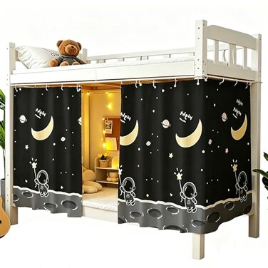 Qubanda Dorm Bottom Bunk Blackout Privacy Bed Curtains Bed Canopy Shading Dustproof Breathable Tent Nets Single Sleeper