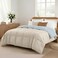 Modern Threads Down Alternative Reversible Comforter BeigeLight Blue Twin