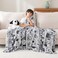 Berkshire Blanket Peanuts VelvetLoft Cute Character Snoopy Plush Oversized Kids Throw Blanket Im Up Peanuts Comic Strips White 50in x 60in