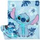 Disney Stitch Throw Blanket Soft Fleece Blanket Bedroom Accessories 59 x 51 Light Blue Stitch