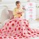 HOSUKKO Weighted Blanket 5 lbs Pink Strawberry Heavy Blanket Small Size Breathable Lap Blanket36x48 5 lbs