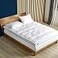Serta Feather and Down Fiber Pillow Top Mattress Topper Full Size 233 Thread Count 100 Cotton Mattress Pad Ultra Soft 2Inch Support Feather BedWhite