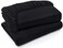 Utopia Bedding Fitted Sheet Pack of 2 Bottom Sheets Soft Brushed Microfiber Deep Pockets Shrinkage Fade Resistant Easy Care Full Black