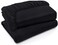 Utopia Bedding Fitted Sheet Pack of 2 Bottom Sheets Soft Brushed Microfiber Deep Pockets Shrinkage Fade Resistant Easy Care Full Black