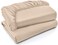 Utopia Bedding Fitted Sheet Pack of 2 Bottom Sheets Soft Brushed Microfiber Deep Pockets Shrinkage Fade Resistant Easy Care Full Beige