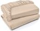 Utopia Bedding Fitted Sheet Pack of 2 Bottom Sheets Soft Brushed Microfiber Deep Pockets Shrinkage Fade Resistant Easy Care Full Beige