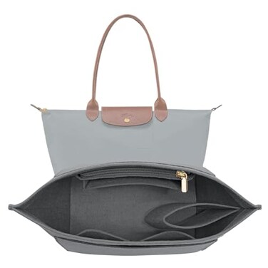 LOUKAYCCI Felt Purse Organizer Insert for Longchamp Le Pliage M Handbag Insert MediumGary