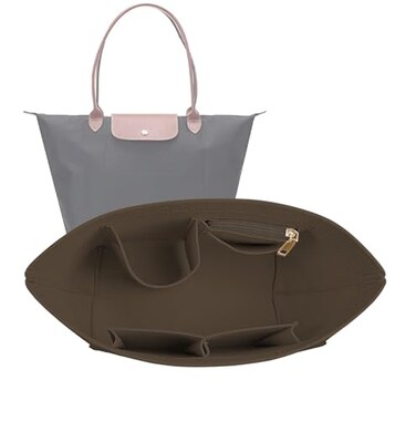 Lckaey Purse Organizer Insert for longchamp le pliage Handbags Insert Organizer 1012coffeeS