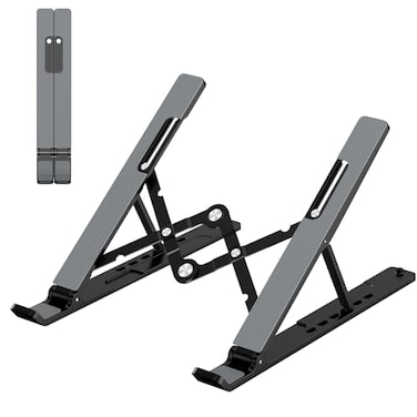 Gogoonike Adjustable Laptop Stand Portable Laptop Riser for Desk ABSSilicone Foldable Ventilated Cooling Notebook Holder Stand for 10156 Laptops Tablets