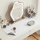 DAWNTREES Makeup Mat for VanityDualSided Leather Vanity Mat Waterproof Oilproof Easy to Clean White Desk Protector for Dressing Table