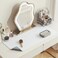 DAWNTREES Makeup Mat for VanityDualSided Leather Vanity Mat Waterproof Oilproof Easy to Clean White Desk Protector for Dressing Table