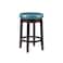 Linon Maya Counter Brown Stool 24 Teal