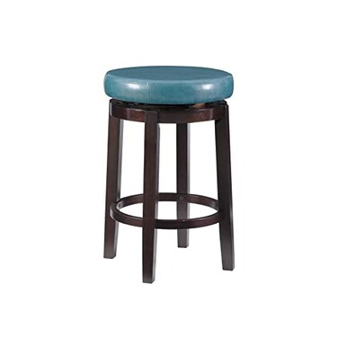 Linon Maya Counter Brown Stool 24 Teal