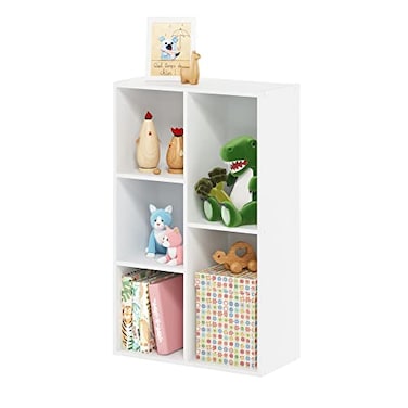Furinno Luder 5Cube No Tool Assembly Open Shelf White