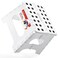 ACSTEP 75 Inch Folding Step Stool Foldable Stool Height Kids Step Stool 176 lb Capacity Plastic Collapsible Stool White Small Stepping Stools Foot Stools Suitable for Kitchen