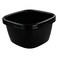 HOMMP 2Pack 18 Quart Large Plastic Wash Basin Dishpan Black