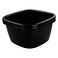 HOMMP 2Pack 18 Quart Large Plastic Wash Basin Dishpan Black