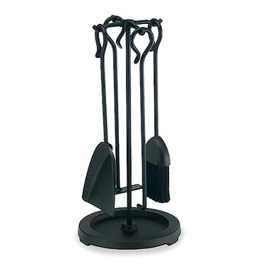 Pilgrim Home and Hearth 18019 Compact Fireplace Tool Set 18 H13 lb Matte Black