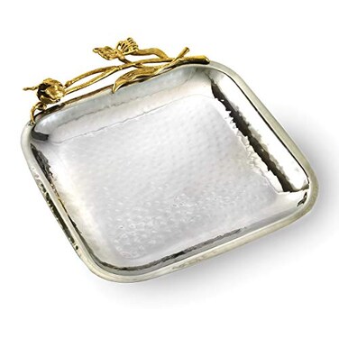 Elegance Butterfly Square Tray 85 SilverGold 70067