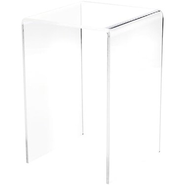 Plymor Clear Acrylic Vertical Square Display Riser 9 H x 6 W x 6 D 316 thick