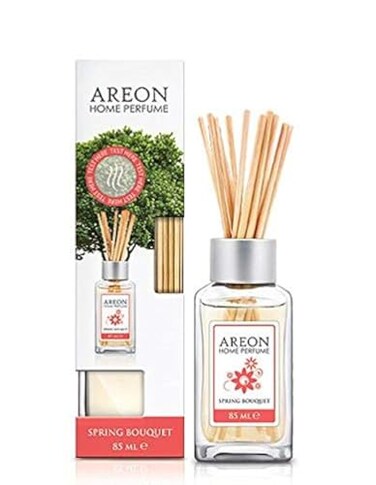 Areon Home Luxury Perfume Reed Diffuser Spring Bouquet 10 Rattan Reeds 85ml