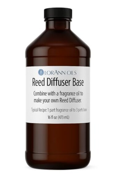 LorAnn Oils Reed Diffuser Base Unscented Reed Diffuser Base Refill for DIY Home Car Fragrance Perfume Essential Oil Mixing Diffuser Base 16 oz