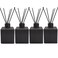 PimyRcyi Perfume Reed Diffuser BottleEmpty Square Essential Oil Bottles Glass Jar with Black Sticks for DIY Fragrance Replacement Diffuser Sets 200ml67oz Matte Black