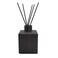 PimyRcyi Perfume Reed Diffuser BottleEmpty Square Essential Oil Bottles Glass Jar with Black Sticks for DIY Fragrance Replacement Diffuser Sets 200ml67oz Matte Black