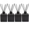 PimyRcyi Perfume Reed Diffuser BottleEmpty Square Essential Oil Bottles Glass Jar with Black Sticks for DIY Fragrance Replacement Diffuser Sets 200ml67oz Matte Black