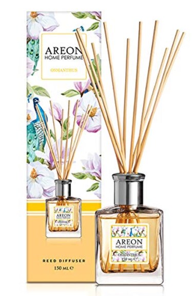 Areon Home Luxury Perfume Reed Diffuser 10 Rattan Reeds Osmanthus 150 ml