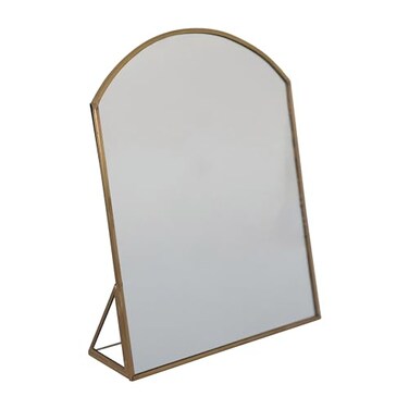 Creative Co-Op Creative CoOp Arched Metal Framed Standing Mirror Brass
