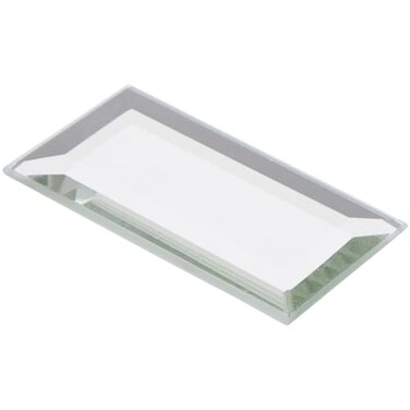 Plymor 1 x 2 Rectangle 3mm Thick Beveled Glass Mirror Pack of 24