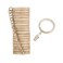 MODE Cambria Designer Series Premium Easy Glide 18 Count Curtain Rings Metal with Smooth Quiet Nylon Inserts with Clips 2 inch Diameter 158 inch Inside Diameter Weathered Oak