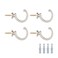 DeSS 4Pack Curtain Holdbacks Curtain Tiebacks Hooks Wall Mounted Curtain Hooks for Window DraperyClothesCoatHatTowel Silver
