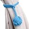 Melaluxe 2 Pack Curtain Tiebacks Heavy Duty Curtain Rope Tieback Handmade Rural Decorative Curtain Holdbacks Blue