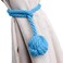 Melaluxe 2 Pack Curtain Tiebacks Heavy Duty Curtain Rope Tieback Handmade Rural Decorative Curtain Holdbacks Blue
