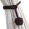 Melaluxe 2 Pack Curtain Tiebacks Heavy Duty Curtain Rope Tieback Handmade Rural Decorative Curtain Holdbacks Dark Coffee