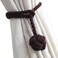Melaluxe 2 Pack Curtain Tiebacks Heavy Duty Curtain Rope Tieback Handmade Rural Decorative Curtain Holdbacks Dark Coffee