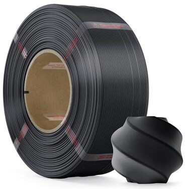 MarsWork PLA Filament 175mm PLA 3D Printer FilamentRefill1kg Refill for Reusable Spools22lbsPremium Quality 3D Printing Filament for Bambu lab 3D PrintersBlack