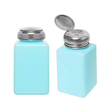 JETEHO 2 Pack 200ml Push Down Alcohol Dispenser Pump Bottle Methanol Container