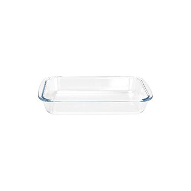 FOYO Basics Tempered Glass Baking Dish 16 Quart Clear Oblong Dish Set Casserole Dish Cooking Oven Bake