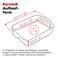 Peugeot Appolia Rectangular Oven Dish Ceramic Baker with Handles Blue 8 x 6 x 2 inches